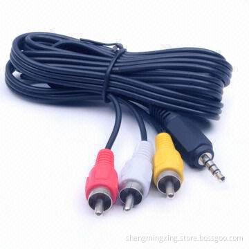 RCA Cable, 1.5M DC3.5 TO RCA/Male Composite Video and Stereo Audio Leads
